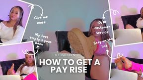 My feet gets me a pay rise at the call centre