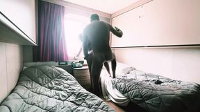Amazing Ferry Room Fuck on Lingerie... and People Outside Seeng in the Room