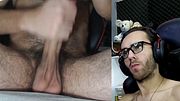Hot big cumshot, gay Amateur, uncut, hairy.