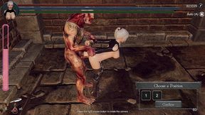 orc monster fucks warrior s tight pussy and cums inside