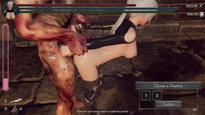 orc monster fucks warrior s tight pussy and cums inside