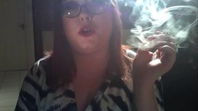 Chubby British Mistress Smokes A Cigarette With Smoke Rings, Dangles, OMI'_s &amp_ Drifts