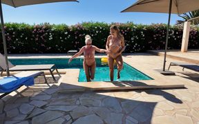 Piss Holiday with Rosella Extreme?! Swallow It: Lesbian Piss Directly in Her Face!