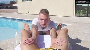 Poolboy Spreads His Ass Wide For Trents Cock