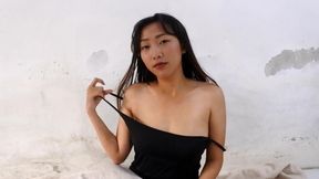 Asian milf masturbate with finger