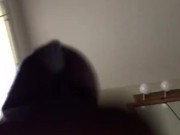 Sneaking a quick nut at family get together in the bathroom