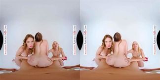 Naughty America Co ed hotties Ashley Lane, Chloe Cherry, and Laney Grey are Super Slutty just for