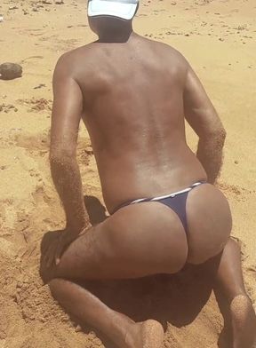 Ladysilva Gay on the Beach in Bikini Hot Ass