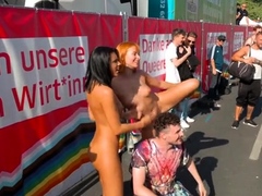 Christy Ley and Dolly Dyson nude in Berlin CSD