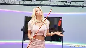 Brittany Andrews In Blonde Milf Gets On Her Knees To Suck Multiple Bbcs