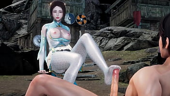 Busty 3D anime whore cheats on her husband with a big cock
