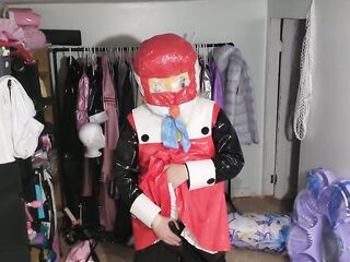 PVC Cosplay Kigurumi Breathplay in homemade hood