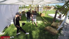 small bts of the scene: welcome to the jungle, black meat matter! - benny green, 2on1, bbc, atm, dp, rough, gapes, creampie.