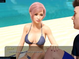 Summer with Mia - Fingered Sadie on the Beach - Banging Stepmom