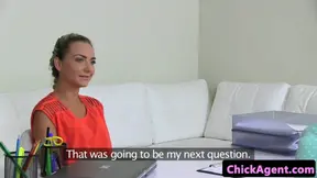 Beautiful agent sixtynines with casting babe