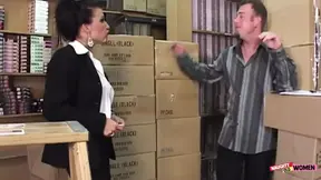 Alluring ass-sex and intense anal in secret storage room