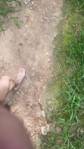 A young man publicly displays his erect penis.   Clip 1