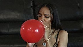 Balloon Blowing & Popping Fun With Goddess Honey Dew (SD 720p WMV)