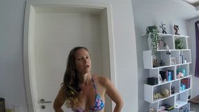 Jumped into the pool