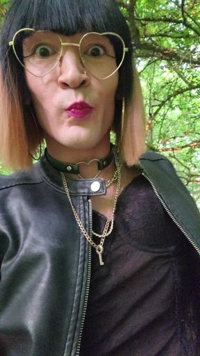 Whore's Fantasme, a Transvestite Slut Walks Around in a Cum Dump. Public Exhibition [june] Cumslut Vanessabitchx