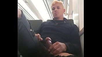 me saco la polla en el tren y me la jalo