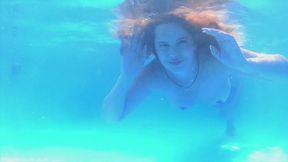 Underwater in pool