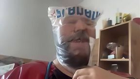 PervertedRoman41 tortures himself in latex with shortness of breath (part 2)