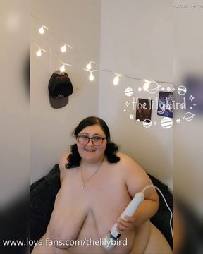 BBW Rides to Orgasm Then Cleans Her Toy