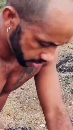 Young tattooed girl is caught having sex in the woods   Clip 1