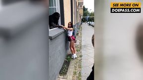 Nata Ocean keeps laughing through a funny hostel photoshoot with Freddy Gong