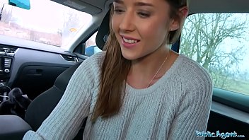 Czech beauty gets a facial in public