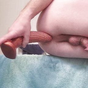 Dildo play gaped ass sloppy hole squarepeg toys