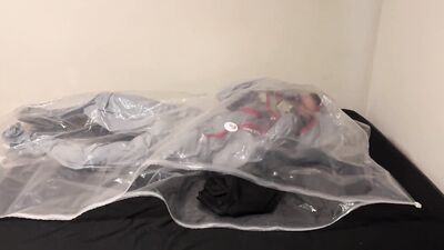 Jun 18 2024 - VacPacked in my PVC breathplay suit with sweaty hiviz shirts & vests