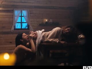 Brunette hair Futa Creampie - Barbie Rous & Sarah Heizel