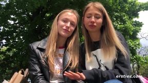 Steamy Lesbian Sex Compilation - Amateur lesbian sex with blonde chicks outdoors