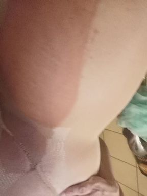 Horny Big Boobed Slut Gets Her Pantyhose All Wet of Warm Pee