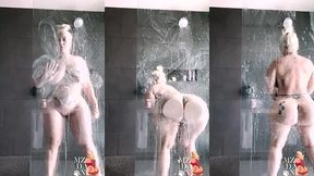 pawg mz dani soaps her huge ass in shower show for fans