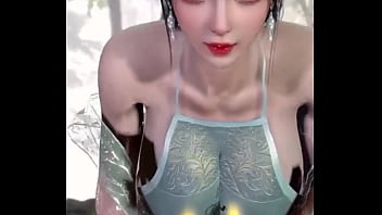 3D AI HQ Brunette Asian Big tits Firm tits Hard erect nipples Cowgirl riding POV sex wSound added