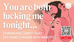 ASMR Audio Porn: Friends with Benefits Bi MFM Threesome with Anal Sex &amp; Double Penetration - Erotic Audio