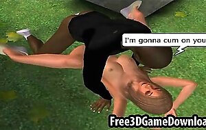 black 3d cartoon lover fucks his  busty girlfriend