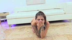 Jasmine White takes on three massive cocks in her ass&#x1F351; &mdash;  piss included