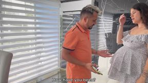 My Pregnant Ex-girlfriend Comes to My House and Ends up Fucking My Wife