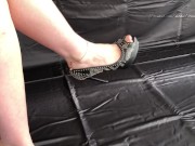 High heels dangling and QOS ankle chain