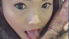 Thai Babe self made Home made Sucking off Stranger