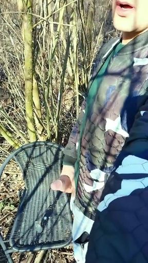 Twink Found Bottle with Anon Cum Outdoors so He Added His Cum There Too