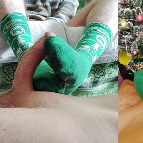 Christmas Special! We sockjob eachother with Nike Christmas socks