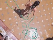 PISS from balcony on my Sexy Neighbor during her shower # Voyeur at neighbor exhibitionism