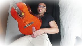 Sexy Gentleman Number One - Playing, Rubbing a C-80 Guitar with Penis - 18 Centimeter Penis Masturbation to Finish