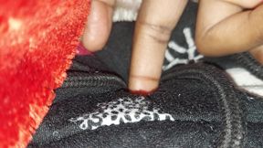 Fingering pussy with pants  female masturbation