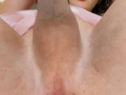 Trans Goddess grinds her hole until she cums hard “Loud Moaning”